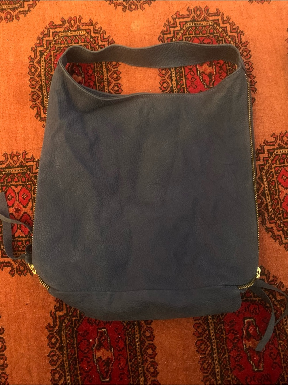 Brunswick & Co periwinkle blue suede bag - Picture 4 of 4